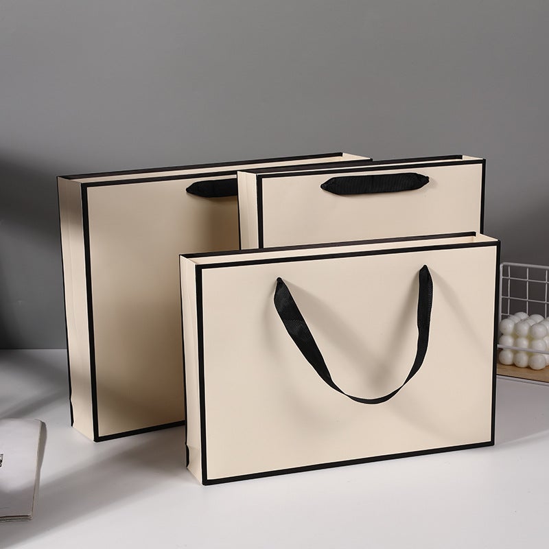 Spot Simple Large Handbag Clothing Store Shopping Paper Bag Gift Bag Hand Packaging Bag Cosmetics - Image 4